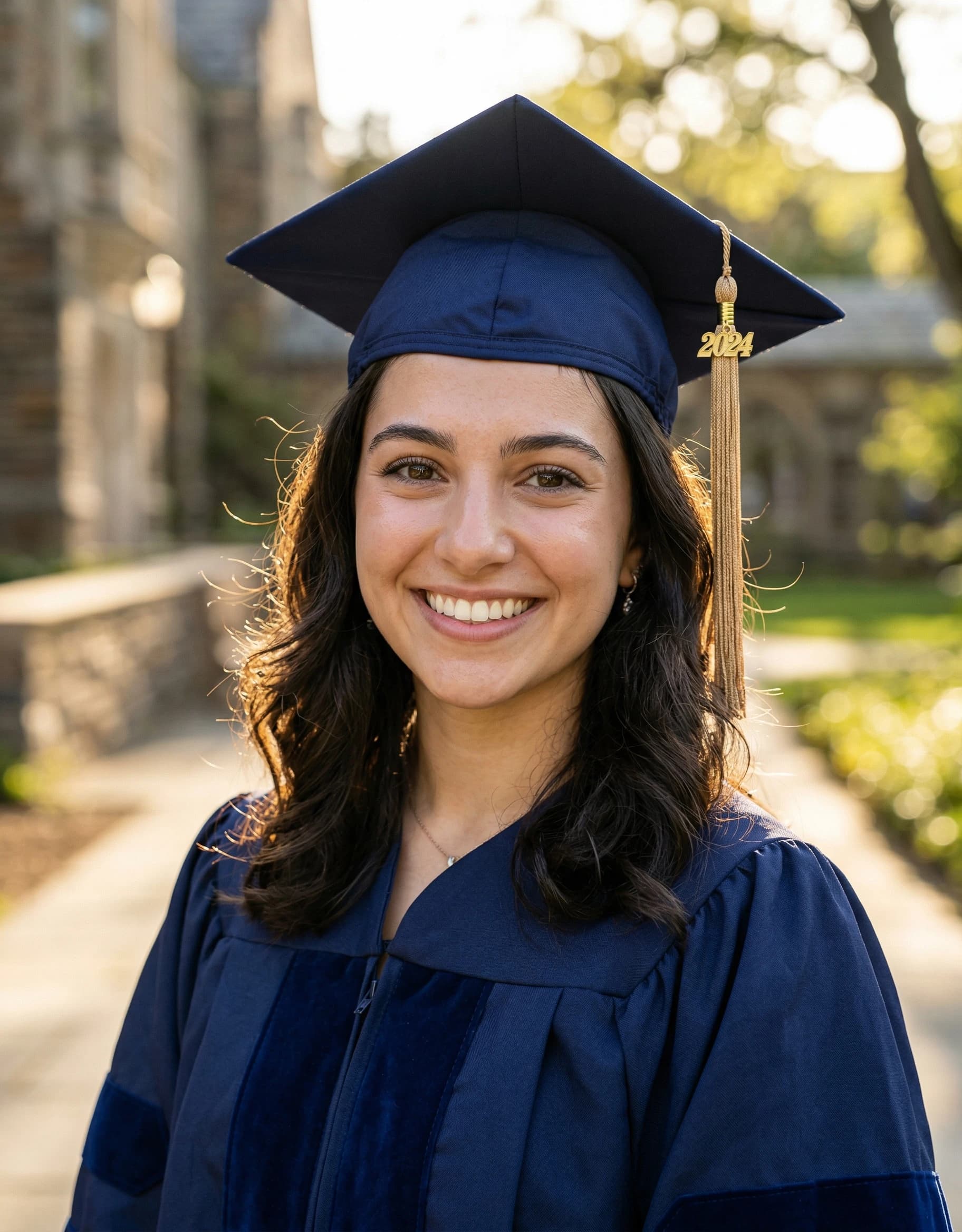 After cleaning a graduation portrait preview