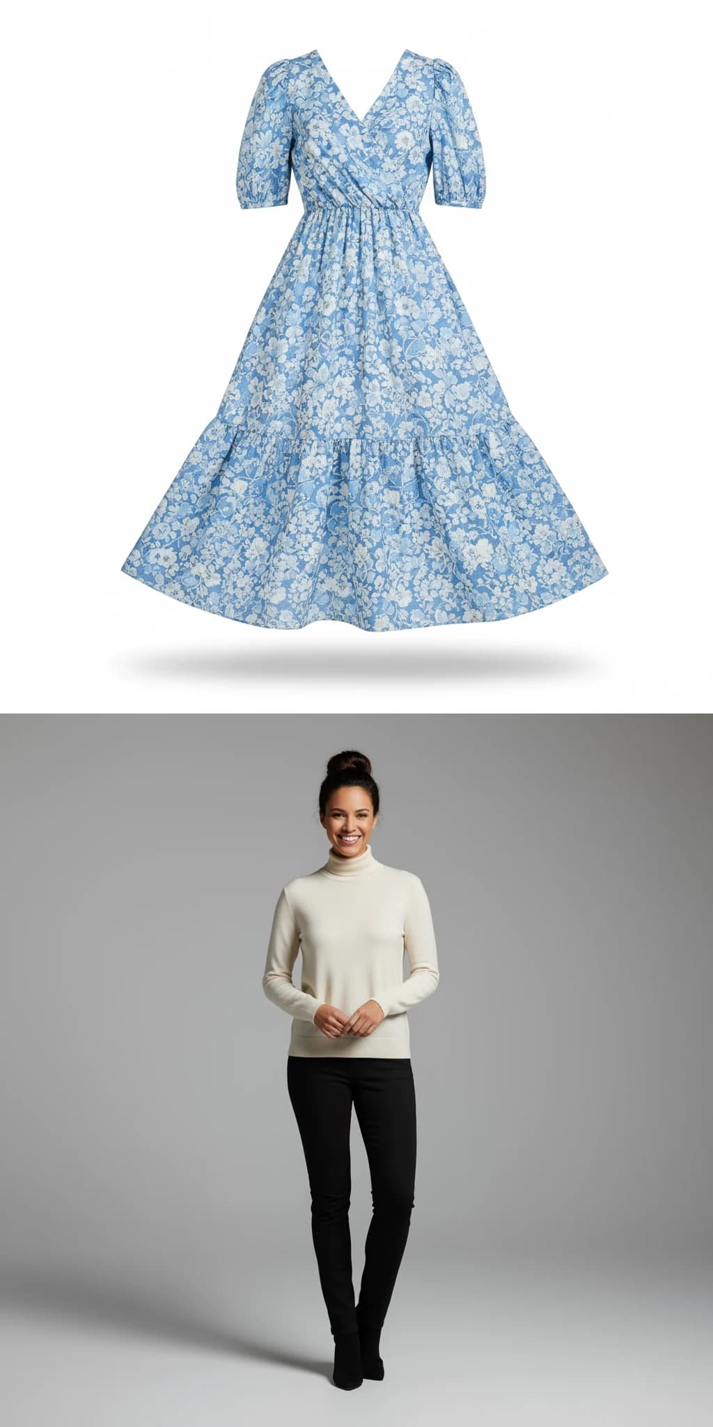AI outfit try-on Before