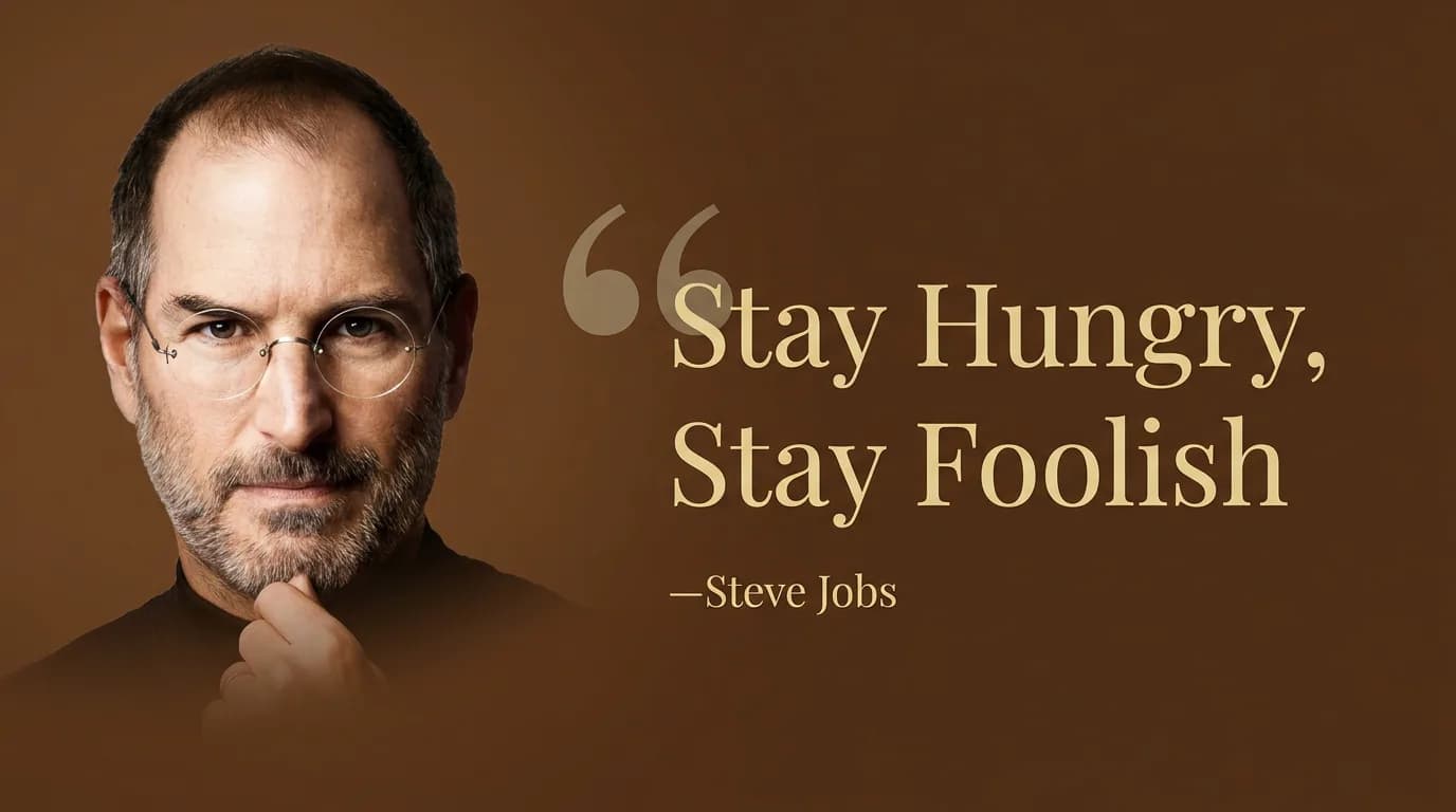 Steve Jobs quote card example