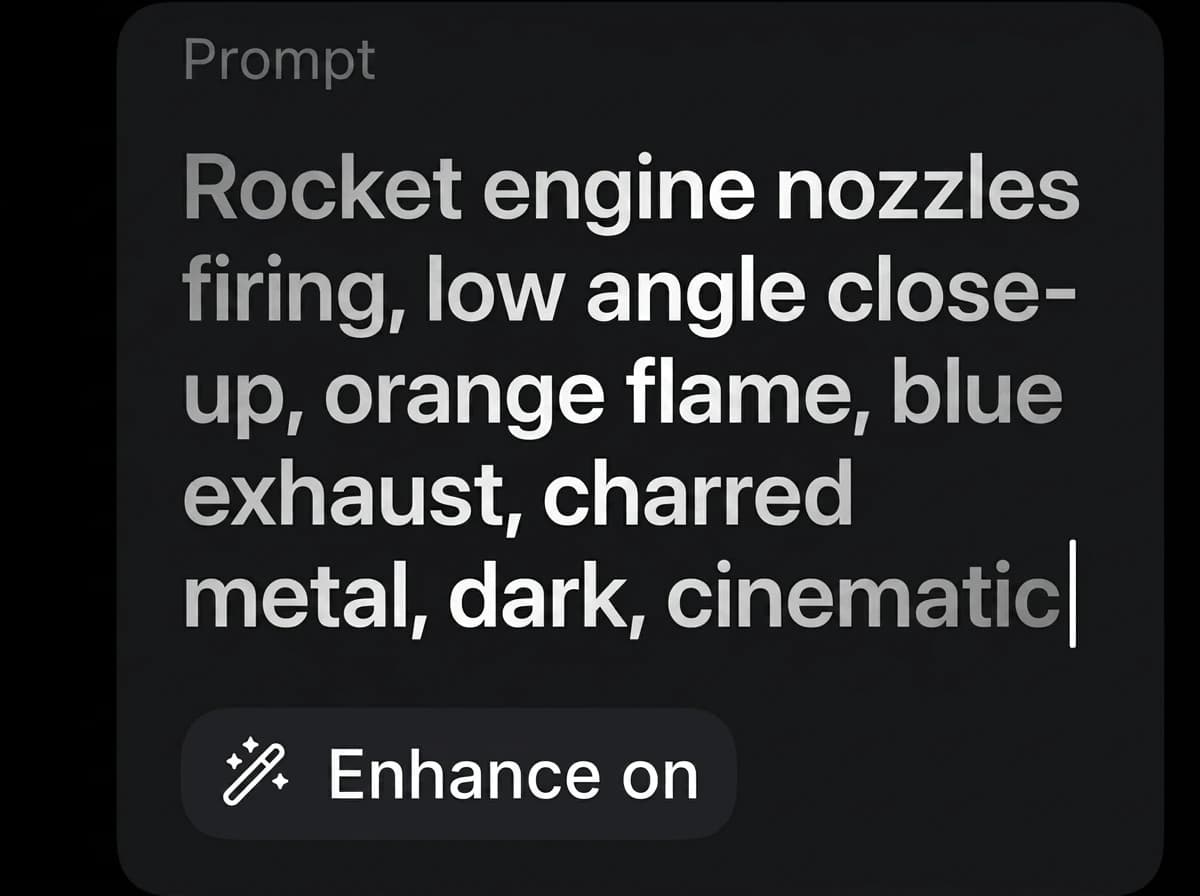 Write the prompt like a shot list